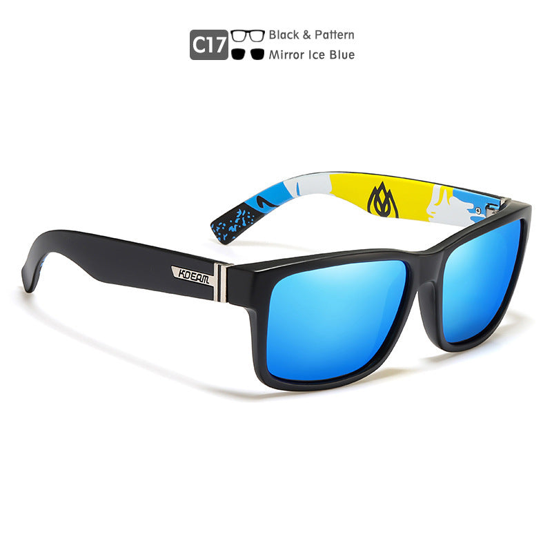 Square Polarized Outdoor Sports Colorful Sunglasses