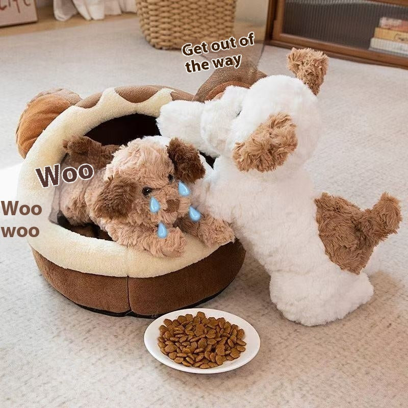 Plush Toy Lying Dog Doll.