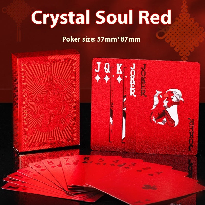 Playing Cards Plastic Waterproof Red Local Tyrant Fighting Landlord For Spring Festival