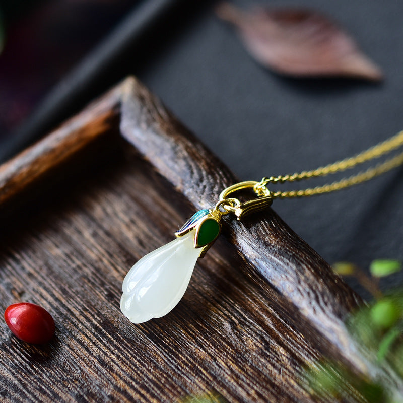 Sterling Silver Magnolia Necklace For Women