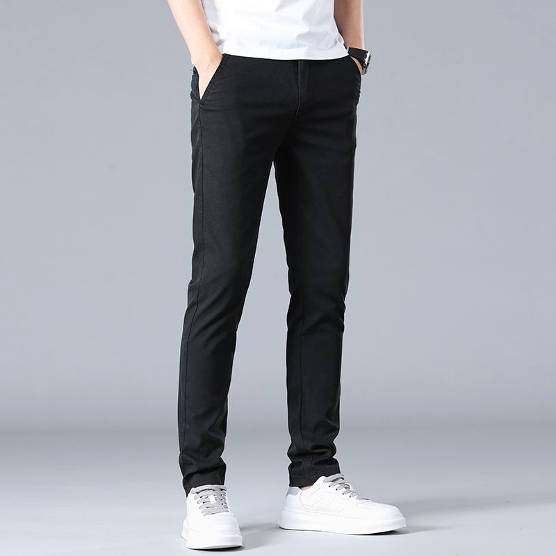 Men's Straight Leg Slim Fit Elastic Work Pants