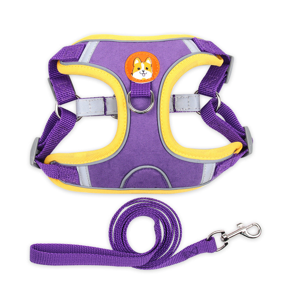 Dog Harness Cat Harness Reflective Dogs Leashs Soft Mesh Chest Strap - EL CHEG