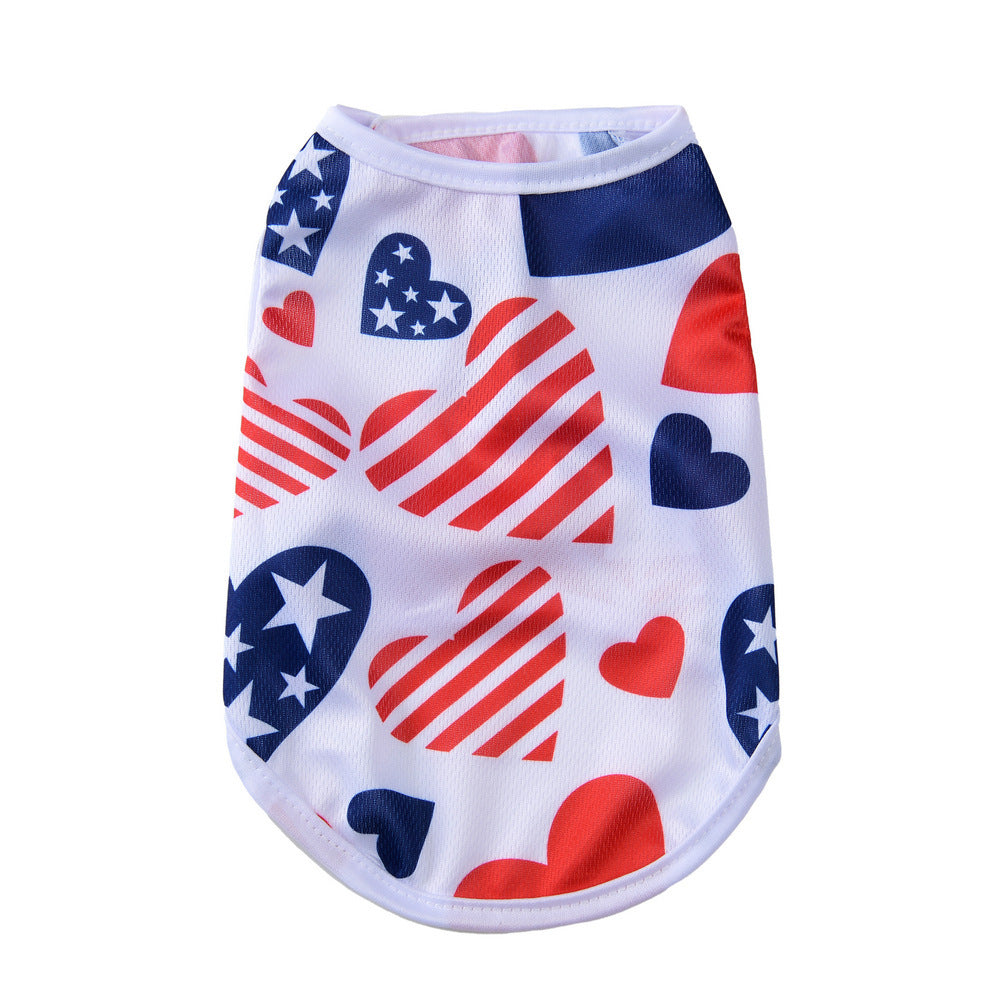 Independence Day Pet Thin Breathable Vest