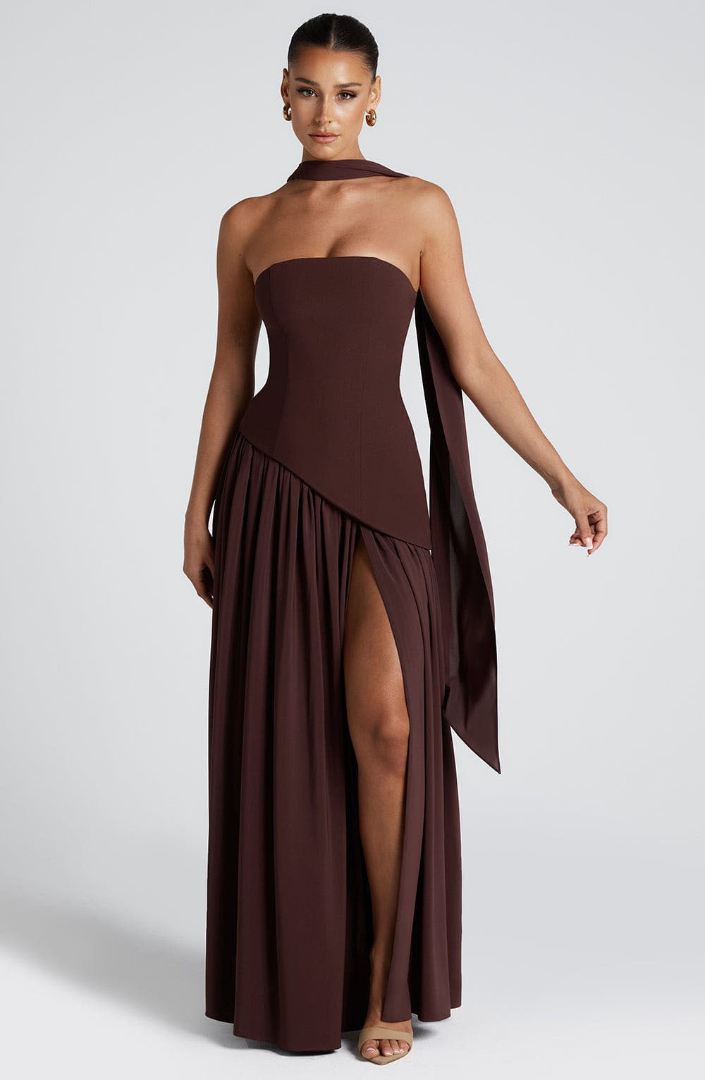 Spring And Summer New Color Matching Tube Top Sexy Off-the-shoulder Dress