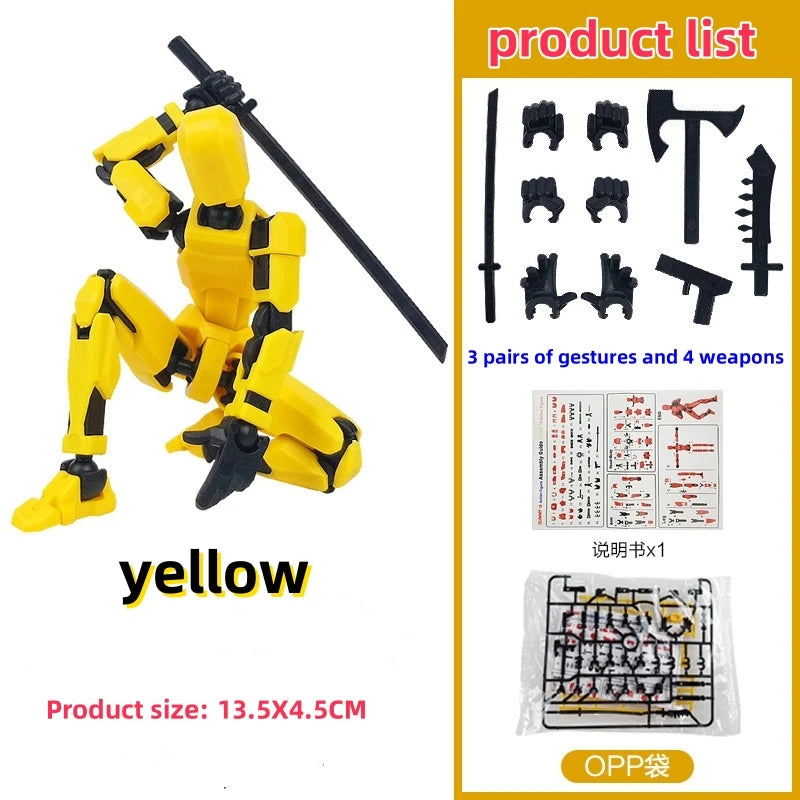 Multi-Jointed Movable Shapeshift Robot 3D Printed Mannequin Dummy 13 Action Figure Full Body Movable Robot Parent-Children Games - EL CHEG