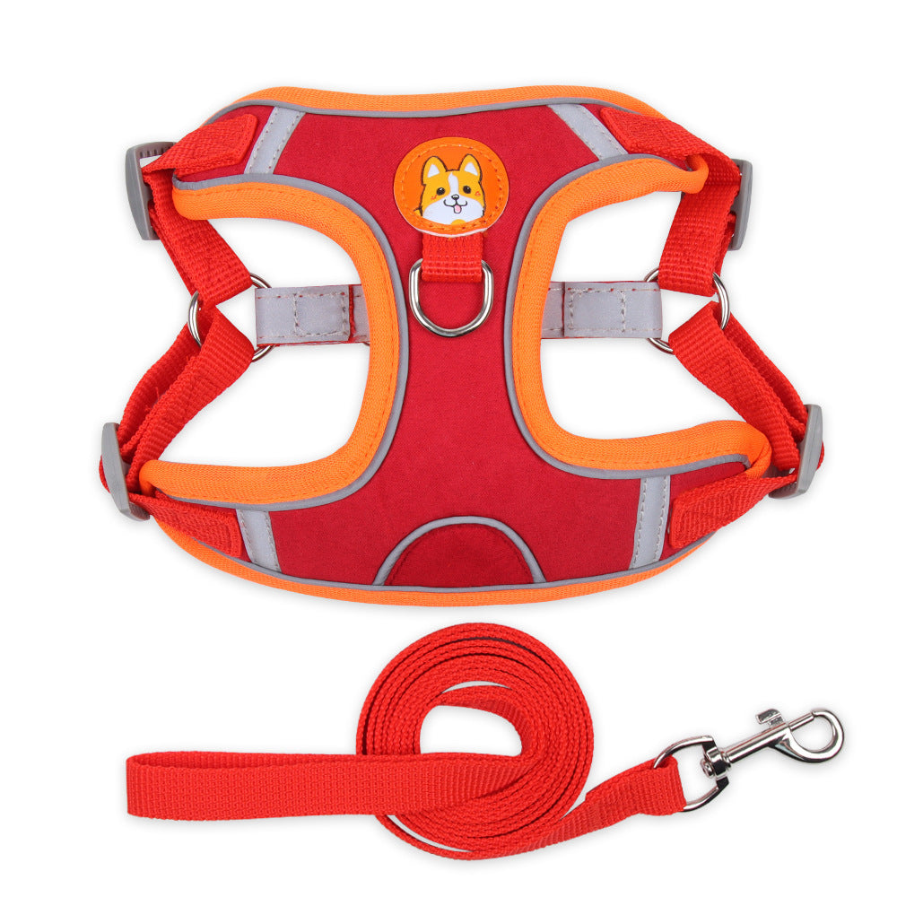 Dog Harness Cat Harness Reflective Dogs Leashs Soft Mesh Chest Strap - EL CHEG