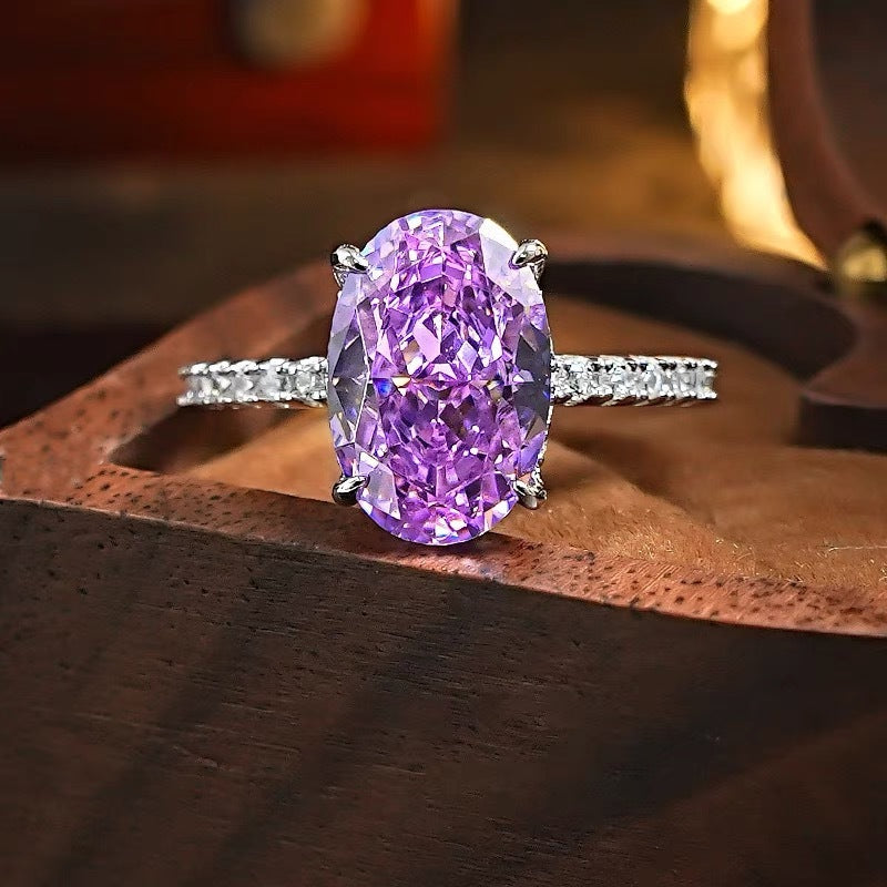 Simple Violet Starry Zircon Ring For Women