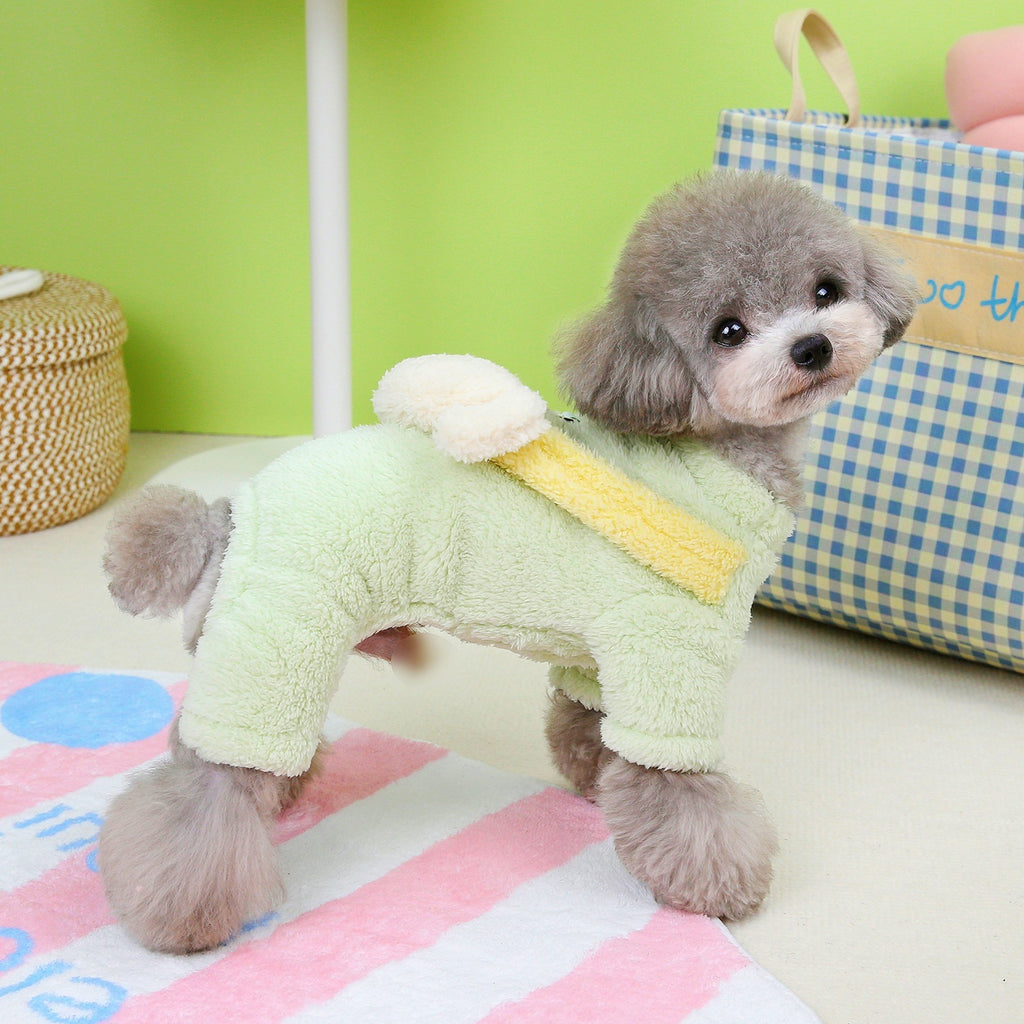 Small Dog Clothing Back Dog Four Legs Fluffy Jacket
