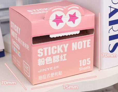 Pearl Gradient Transparent Pull-out Sticky Notes For Students