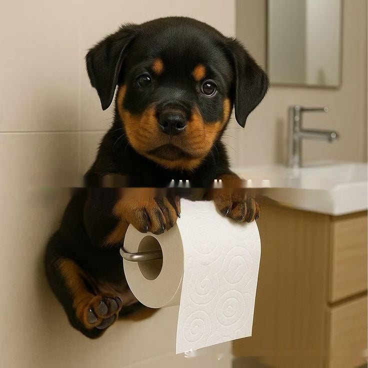 Crafts Statue Home Decoration Cute Dog Tissue Holder