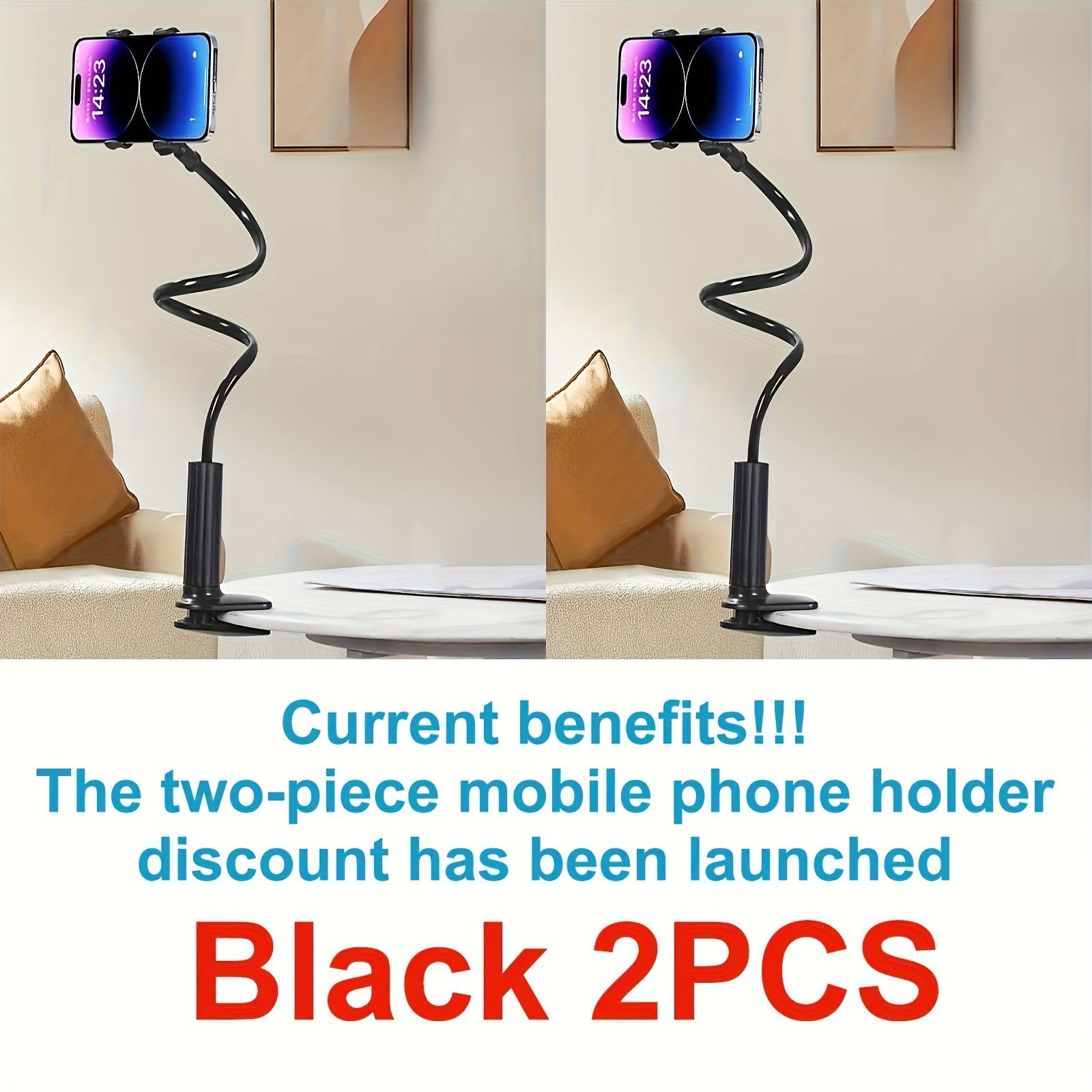360 Degree Rotating Tablet Phone Holder Spiral Base Lazy