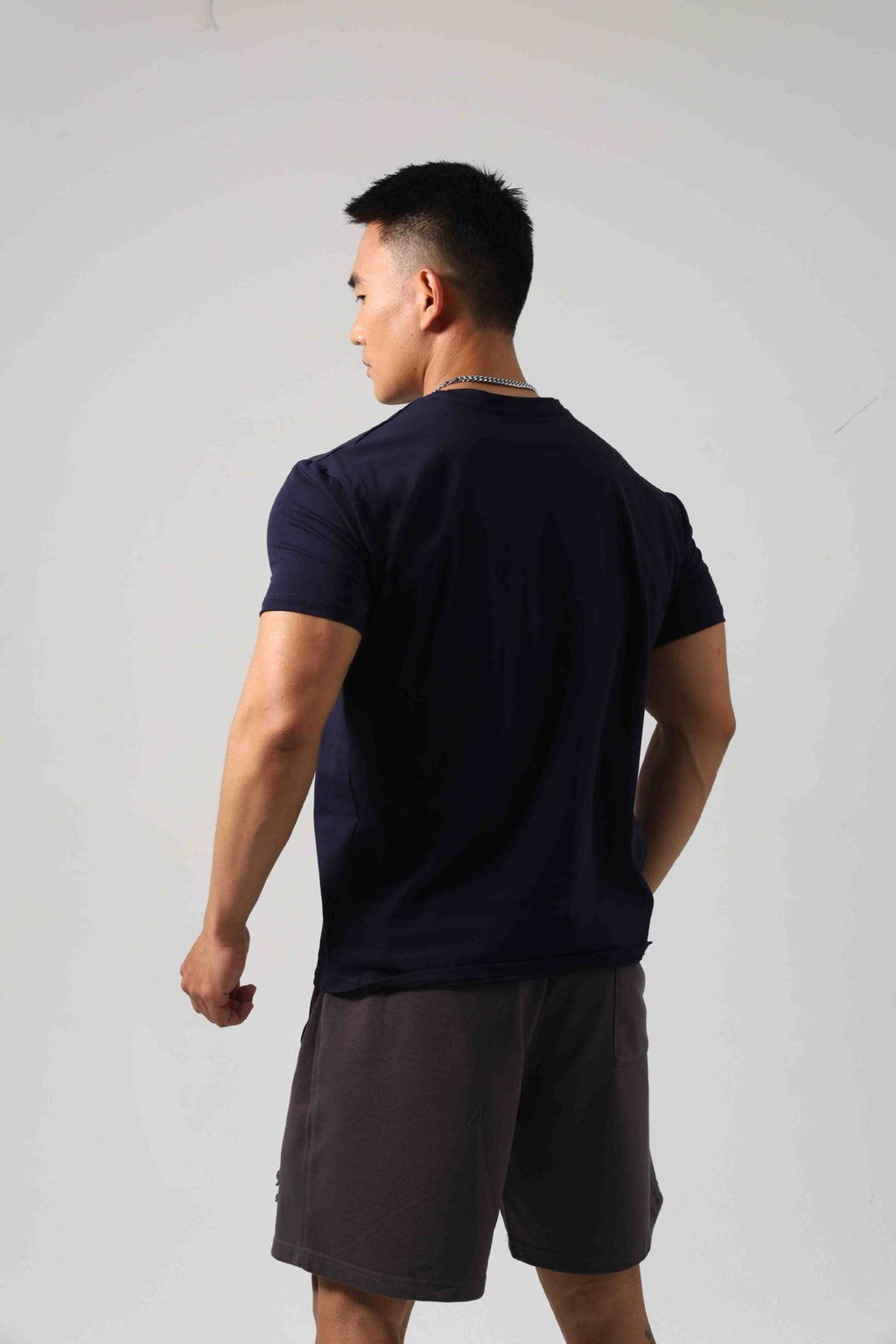 Men's Short Sleeve New Small Neckline Show Muscle Sports Fitness Short Sleeve