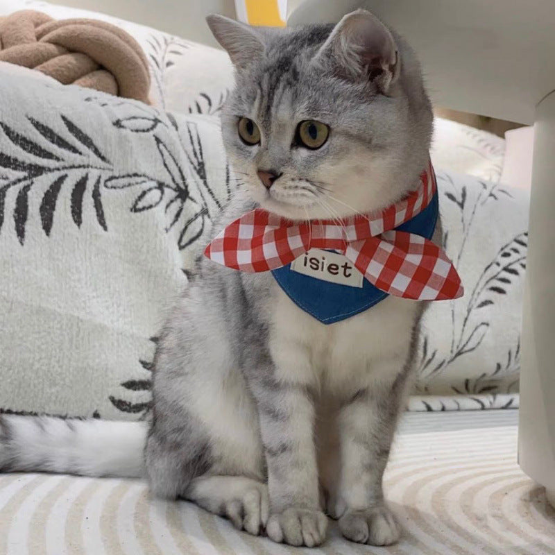 Cat Ins Scarf Saliva Pet Cute Bow