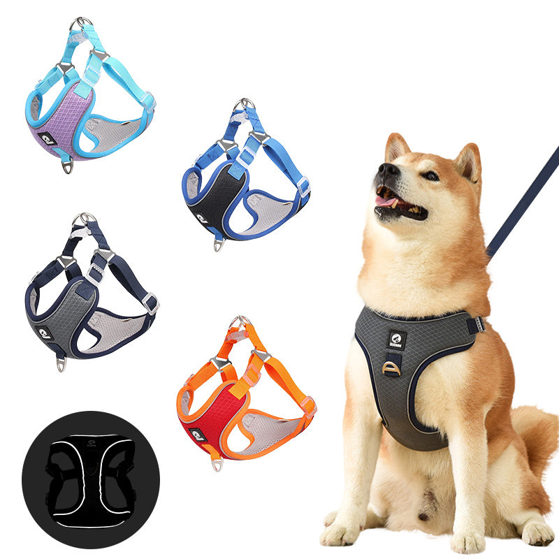 Pet Dog Harness Puppy Adjustable Breathable Mesh Reflective Saddle For Small Medium Dogs Cats Pet Supplies - EL CHEG