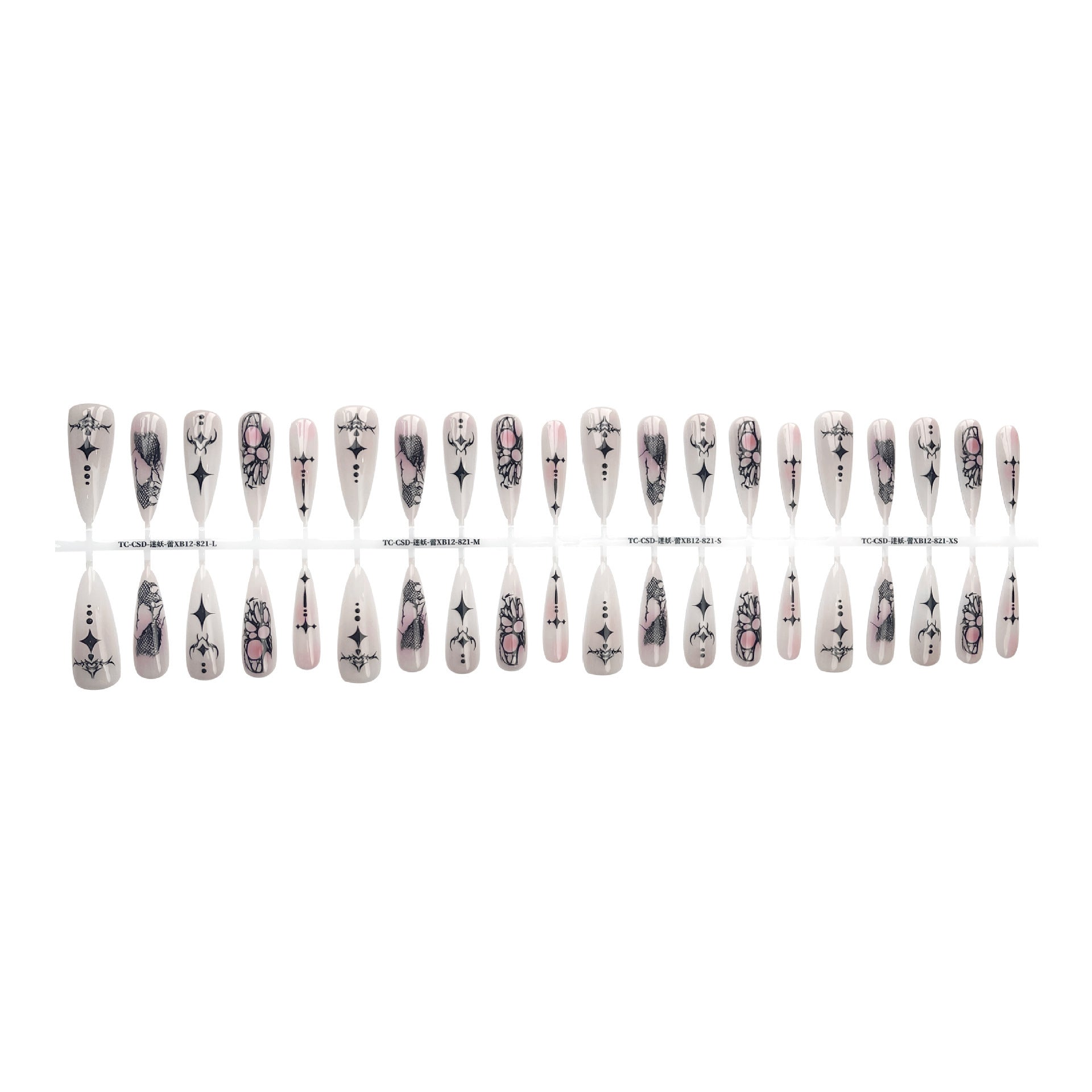 Y2g European And American Lines Lace Style Manicure Long Water Drops Glossy - EL CHEG