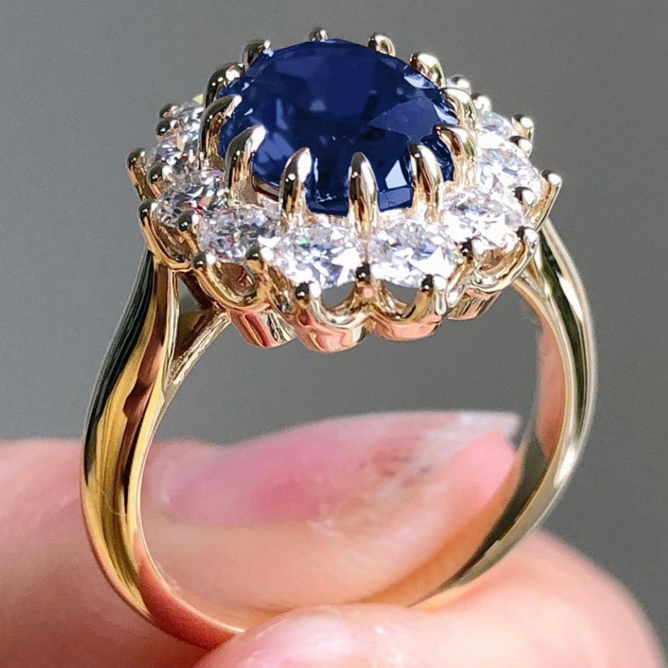Sapphire Ring Fashion Simple Women's Diamond Jewelry