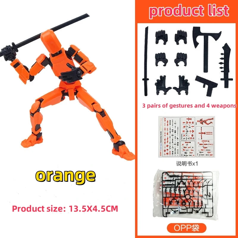 Multi-Jointed Movable Shapeshift Robot 3D Printed Mannequin Dummy 13 Action Figure Full Body Movable Robot Parent-Children Games - EL CHEG
