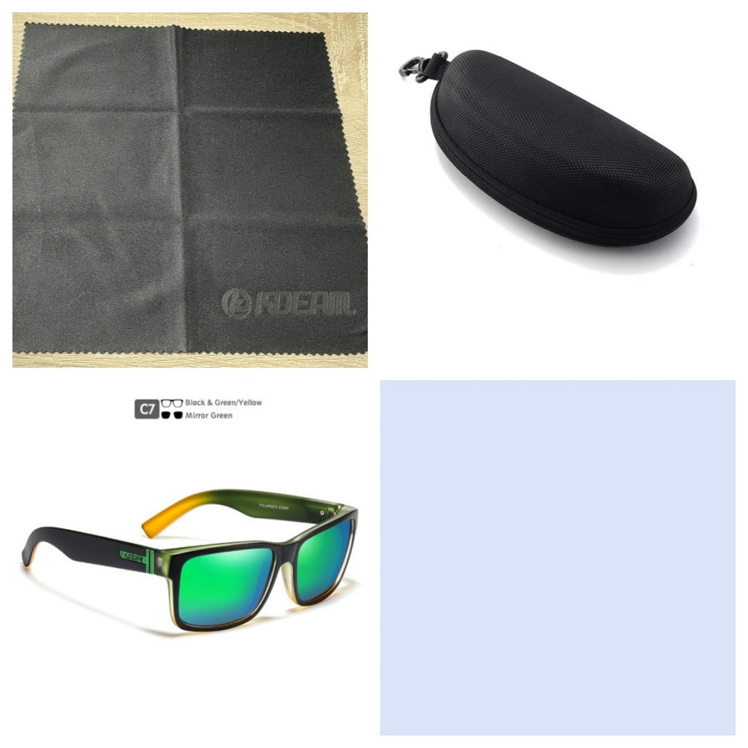 Square Polarized Outdoor Sports Colorful Sunglasses