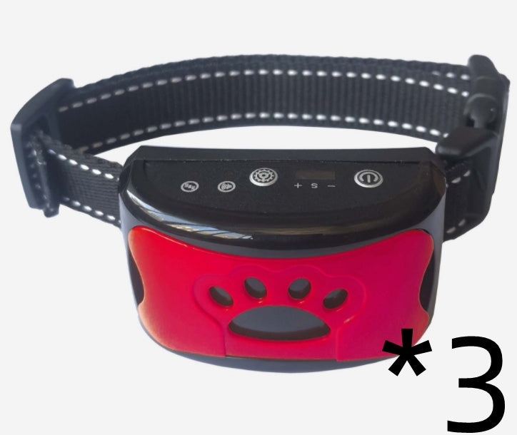 Dog Training Collar Waterproof Electric Pet Remote Control Rechargeable Dogs Trainer Bark Arrester With Shock Vibration Sound - EL CHEG