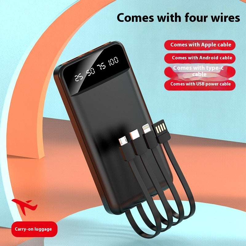 Fast Charge With Cable Power Bank 20000 MA Large Capacity Mobile Supply