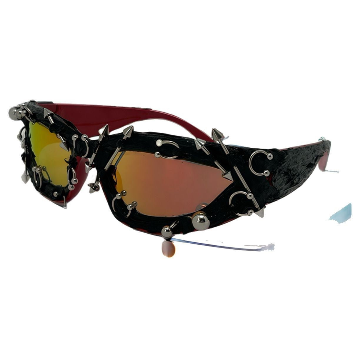 Punk Decorative Rivets Trend Street Snap Glasses