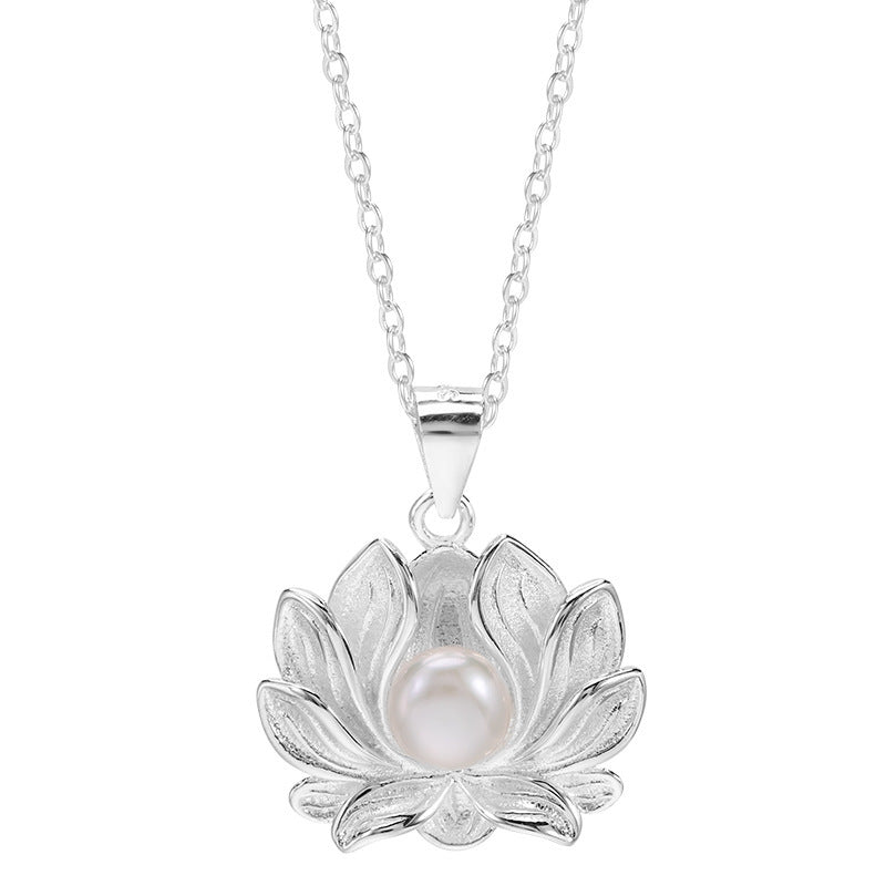Simple Pearl Flower Fashion Lotus Women's Necklace