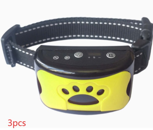 Dog Training Collar Waterproof Electric Pet Remote Control Rechargeable Dogs Trainer Bark Arrester With Shock Vibration Sound - EL CHEG