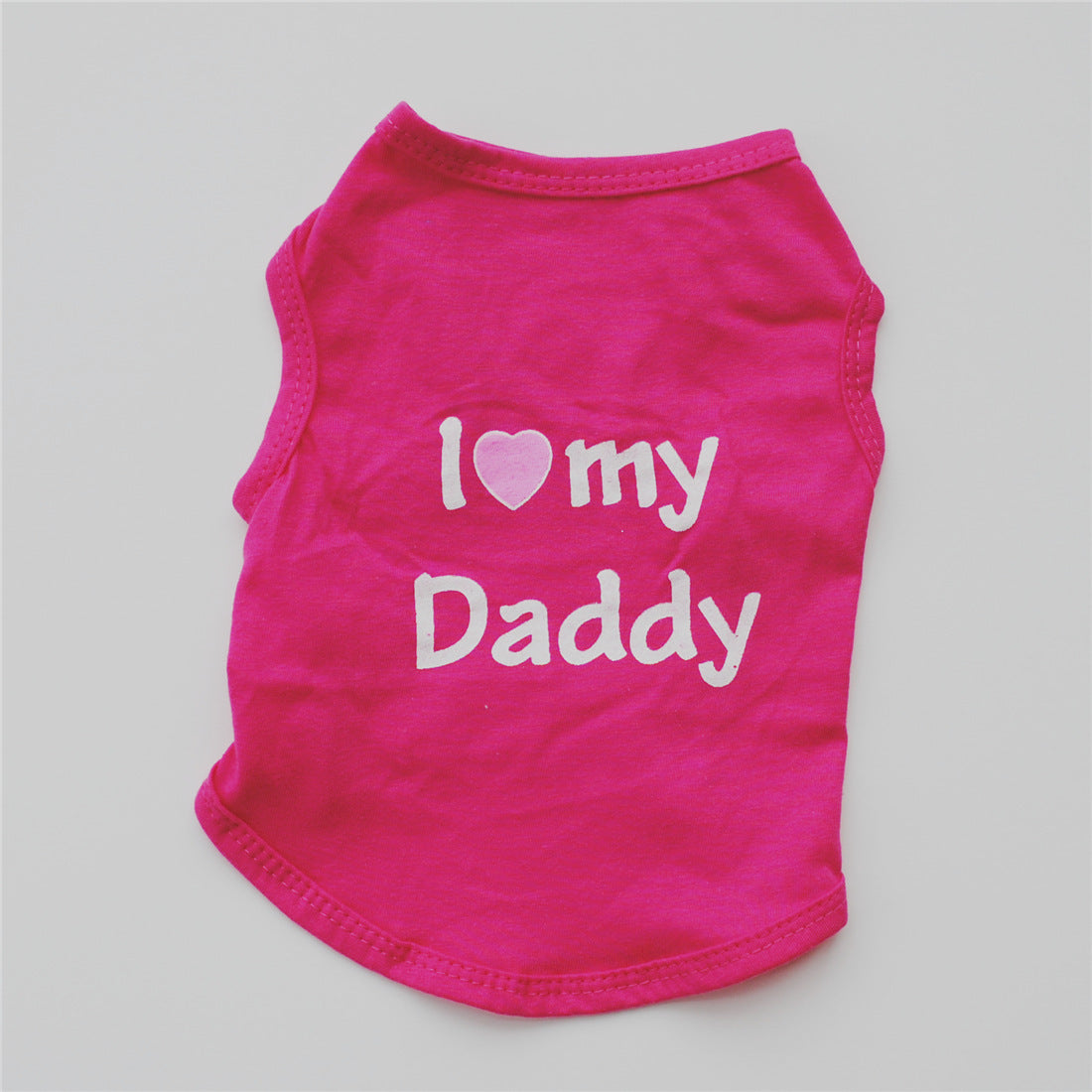 Pet Puppy Clothes Vest Classic Look Love Dad Love Mom