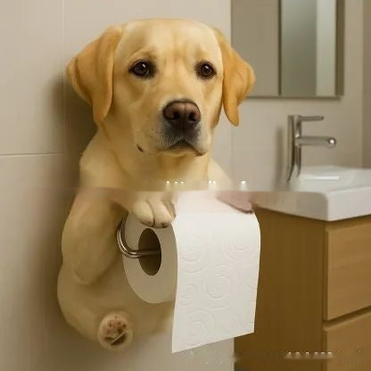 Crafts Statue Home Decoration Cute Dog Tissue Holder