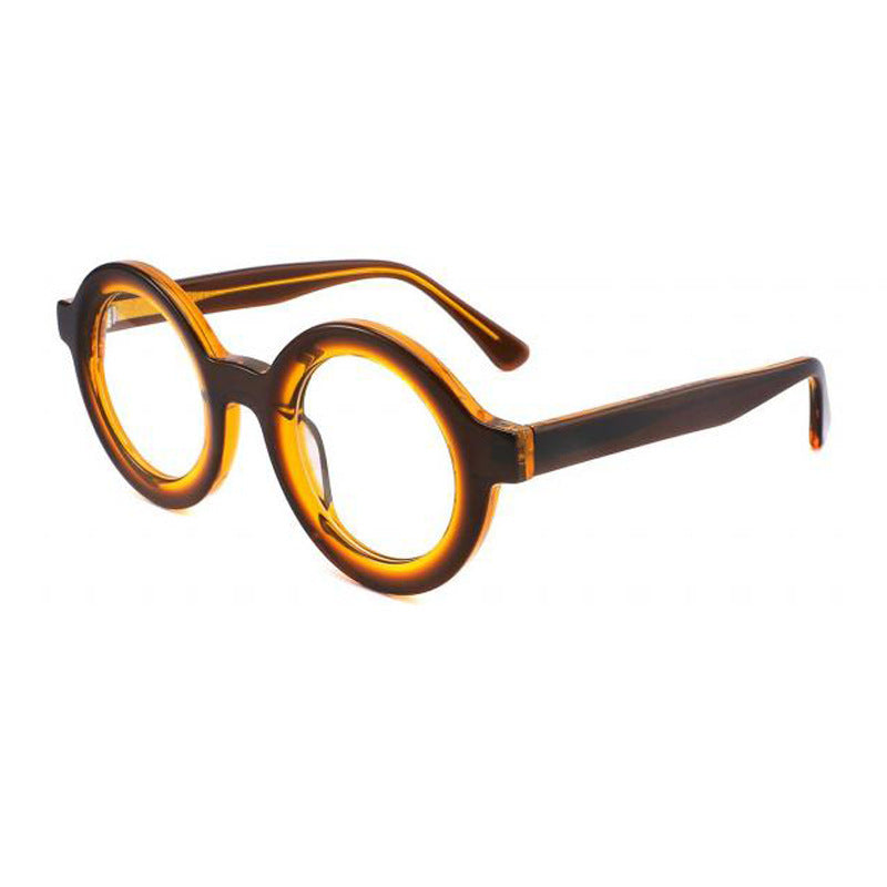 European And American Personalized Round Glasses Frame Trendy Thick Frame Retro