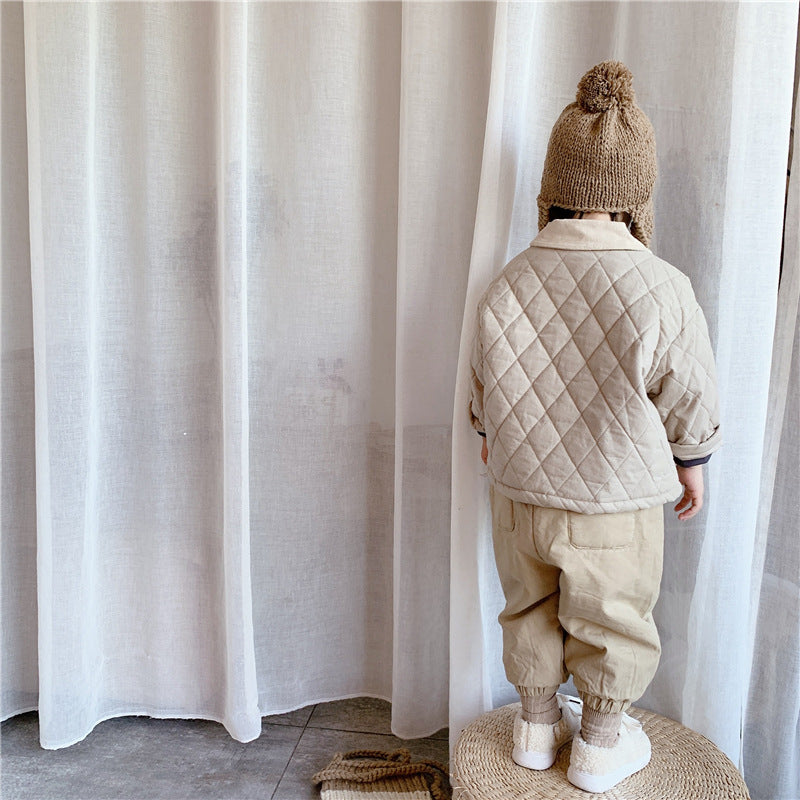 Girl's autumn cardigan padded jacket
