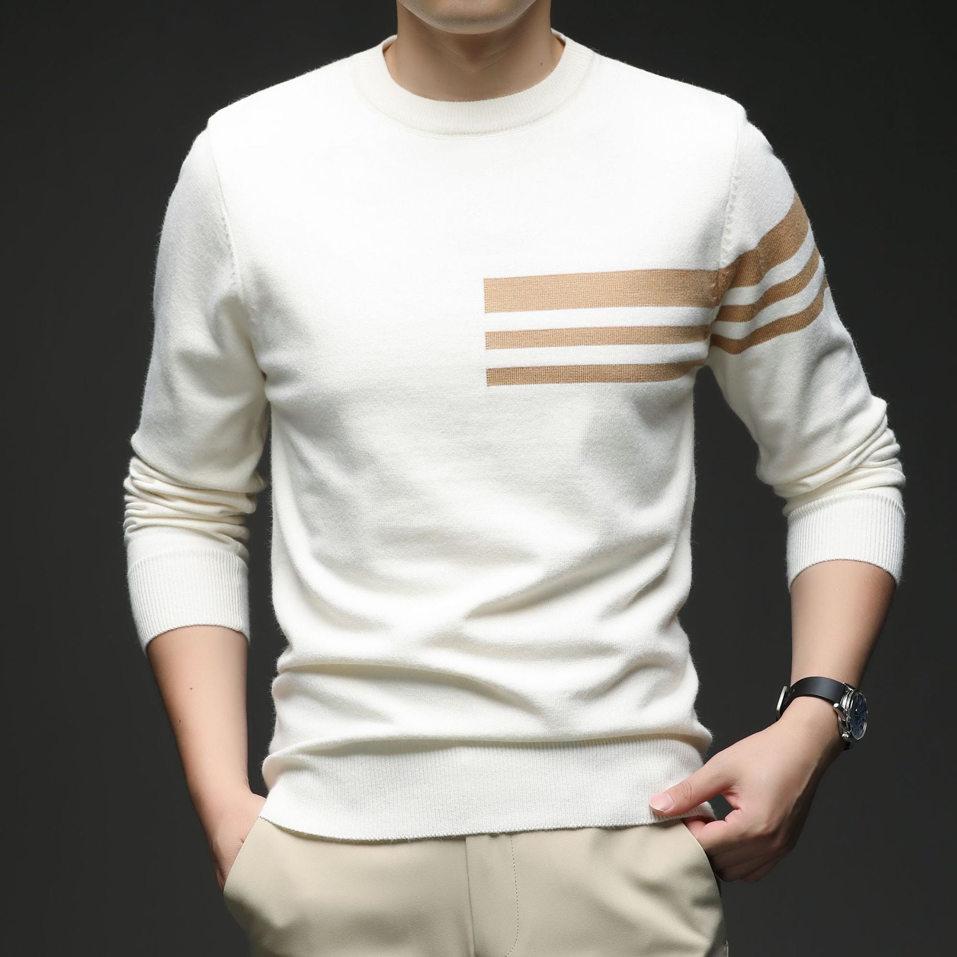 Knitted Men's Pullover Fashion Casual Sweater