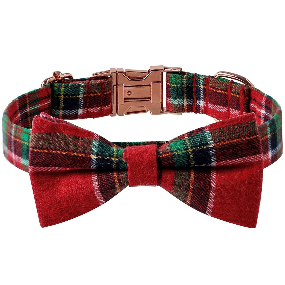 Christmas Dog Collar Rose Gold Buckle - EL CHEG