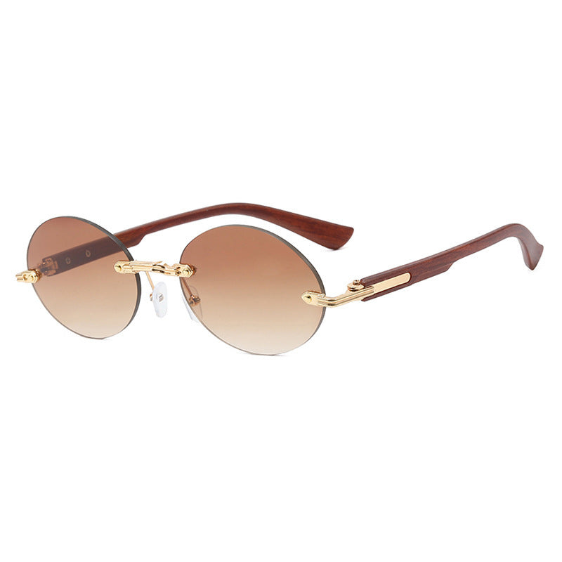 Women's All-match Frameless Trimming Oval Sunglasses