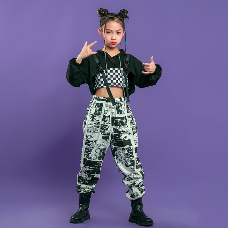 Children's Navel Hip-hop Suit Performance Costume
