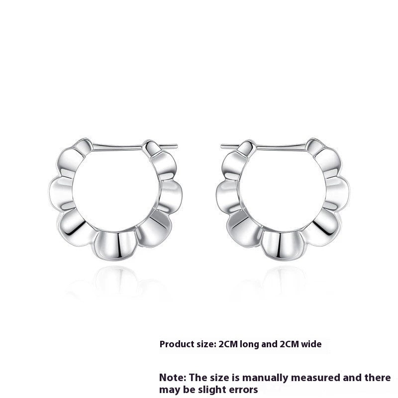 Sterling Silver Retro Simple Elegant Earrings