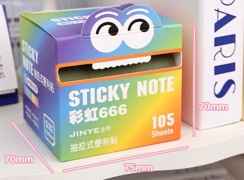 Pearl Gradient Transparent Pull-out Sticky Notes For Students