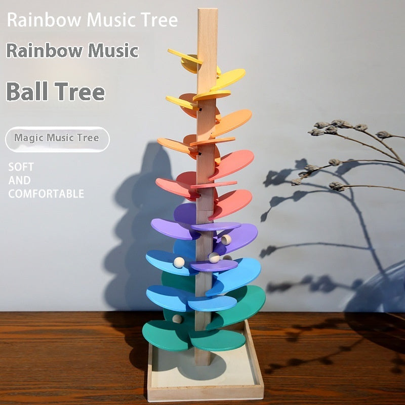 Baby Educational Ball Wooden Rainbow Music Tree.