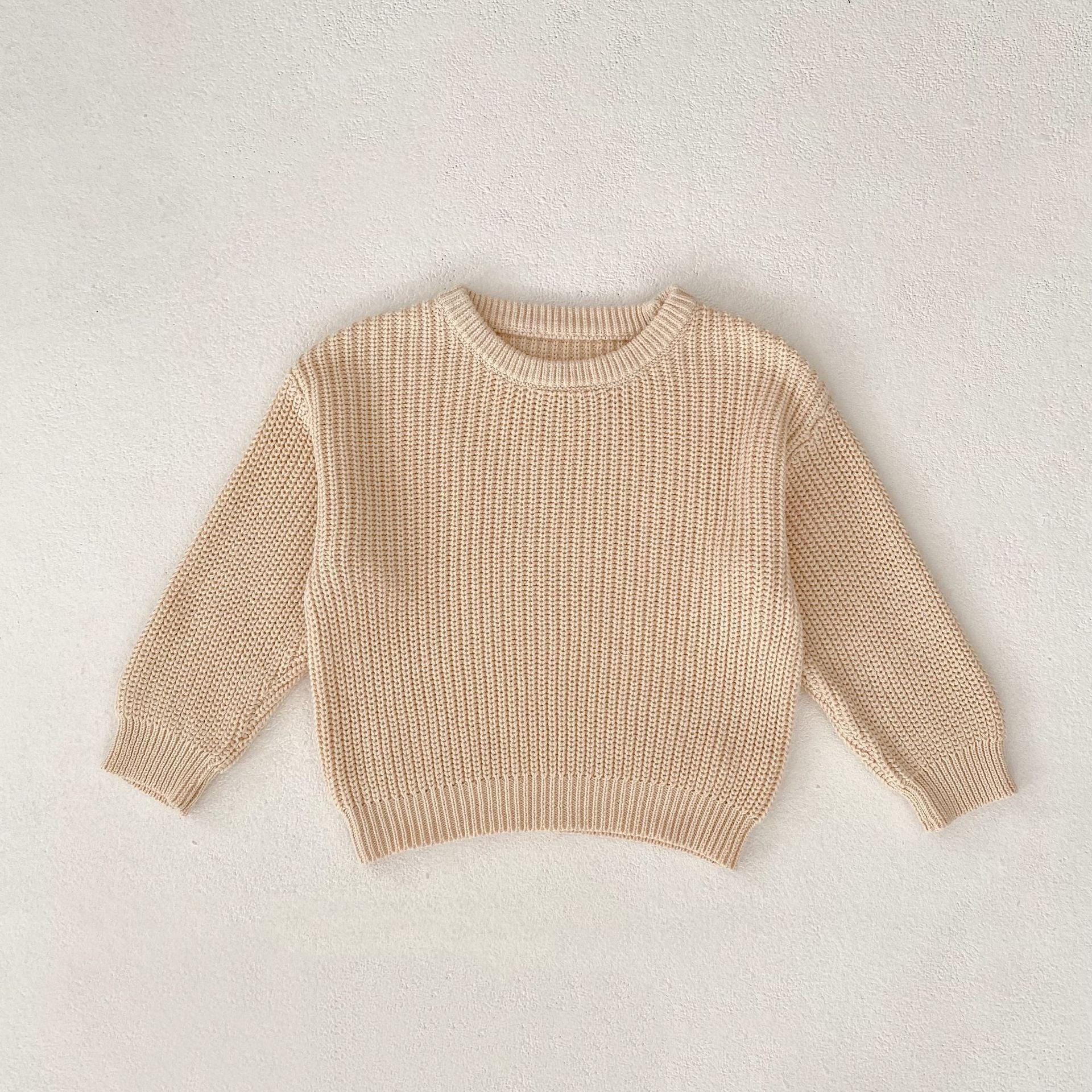 Infant Long Sleeve Round Neck Sweater Autumn Top