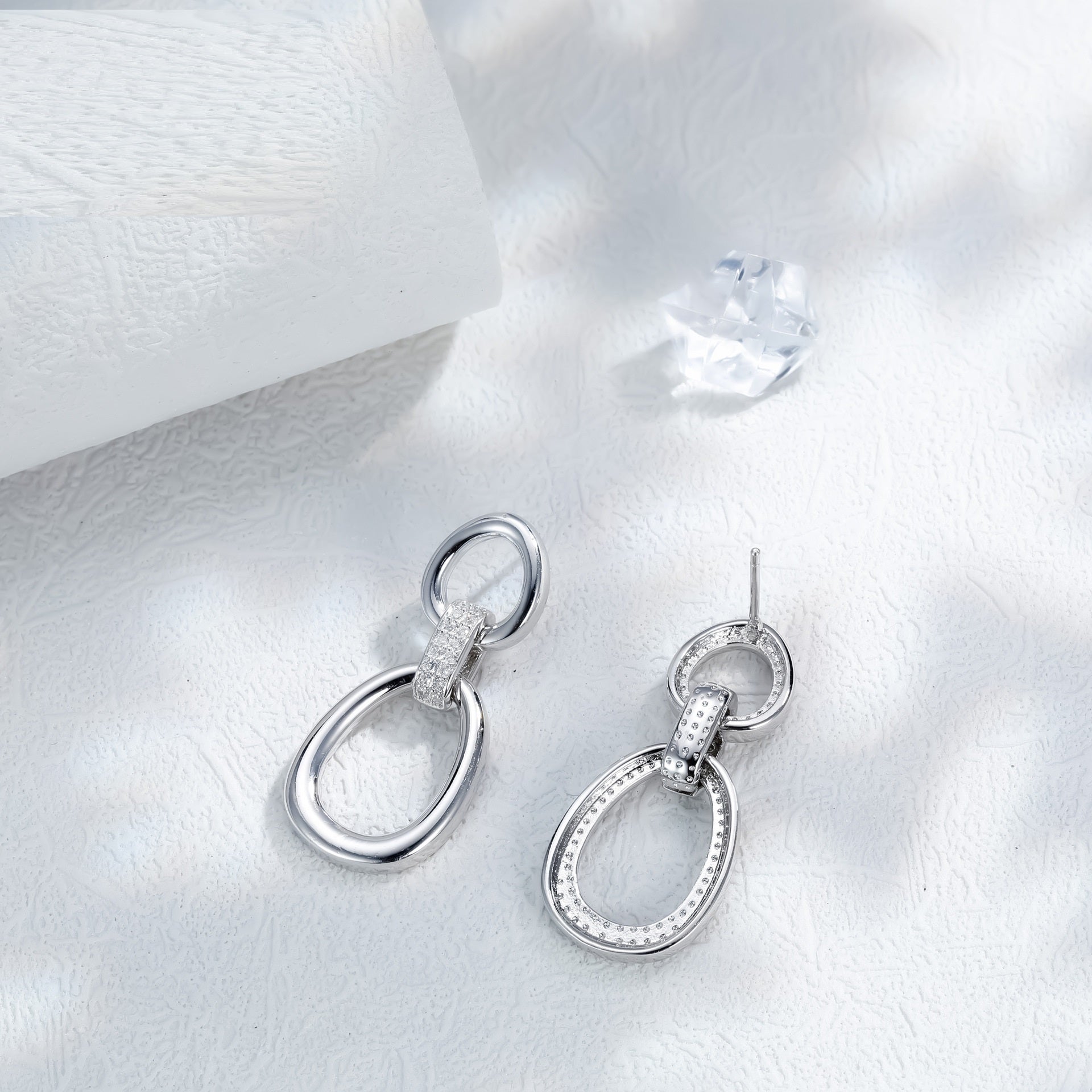 Ring Buckle European And American Simple Elegant High-grade Earrings For Women