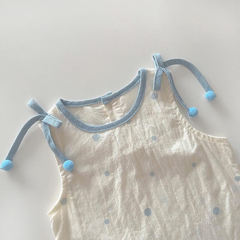 Polka Dot Set Thin Super Cute Vest Shorts Two-piece Set