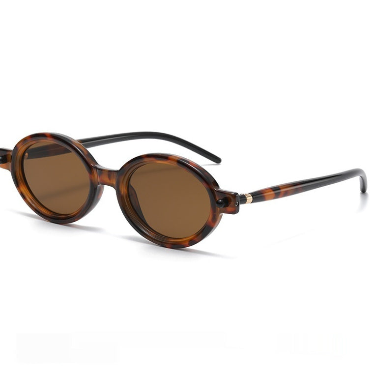Retro Artistic Oval Frame Sunglasses Modern Charming Anti-blue Light Sunglasses