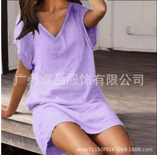 Stylish Loose Short Sleeve Dress