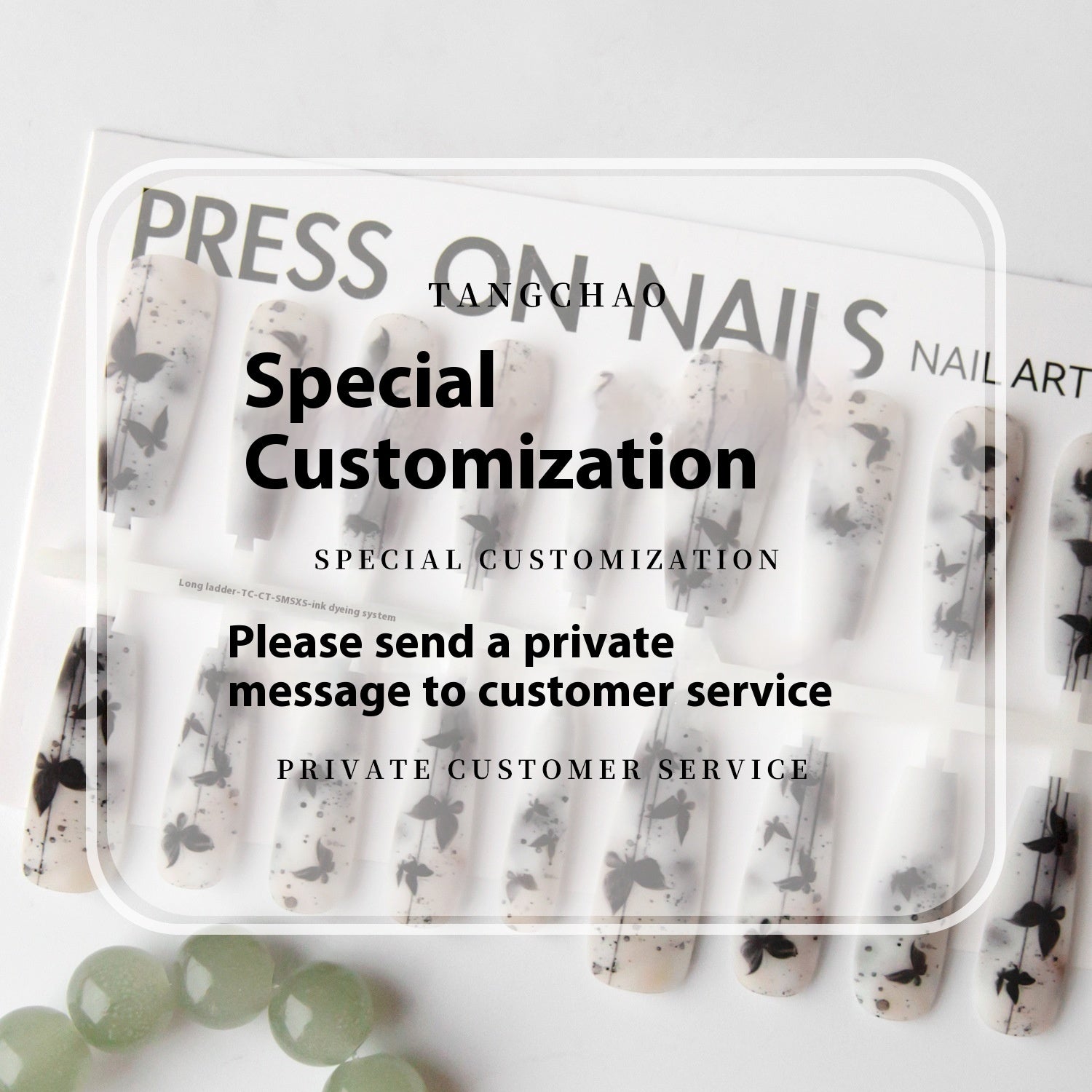 Autumn And Winter Manicure New Chinese Ancient Style Ink Butterfly Glossy Seal Layer - EL CHEG