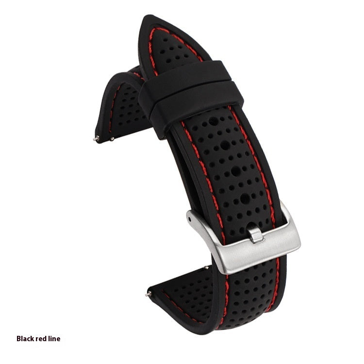 Suitable For Watch Band With Line Silicone Strap
