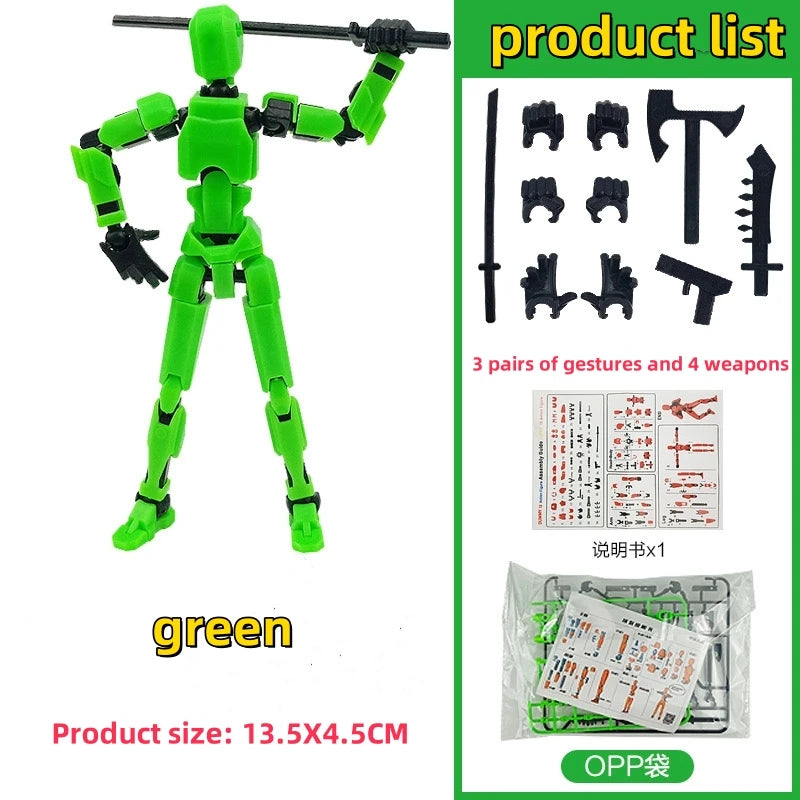 Multi-Jointed Movable Shapeshift Robot 3D Printed Mannequin Dummy 13 Action Figure Full Body Movable Robot Parent-Children Games - EL CHEG