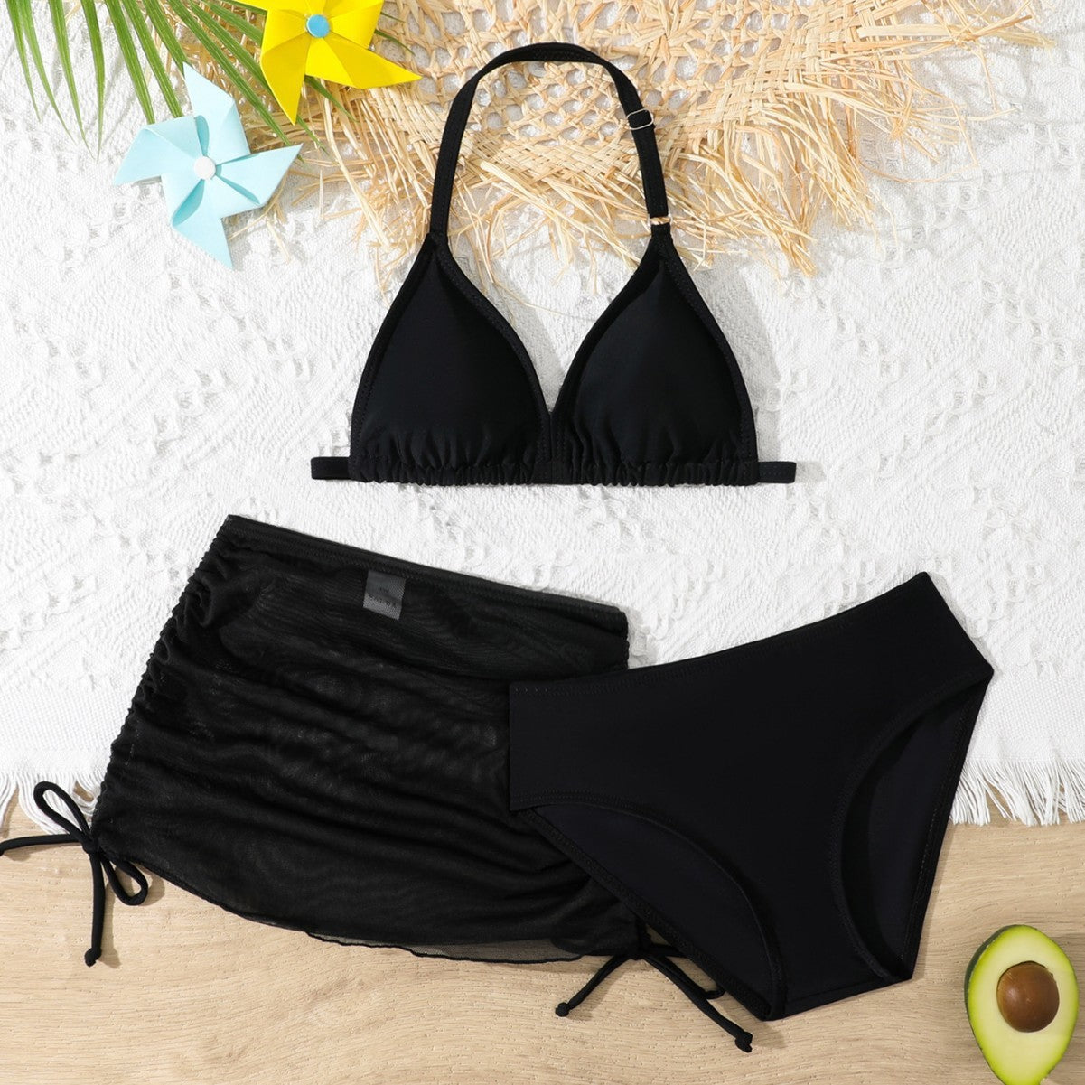 Children's Bikini Swimsuit Girls' Split Three-piece Swimsuit With Chest Pad