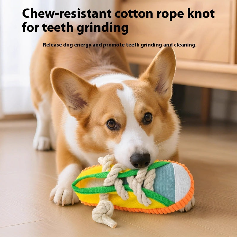 Dog Sound Slippers Toy Self-Hi Relieving Stuffy Bends And Hitches Molar