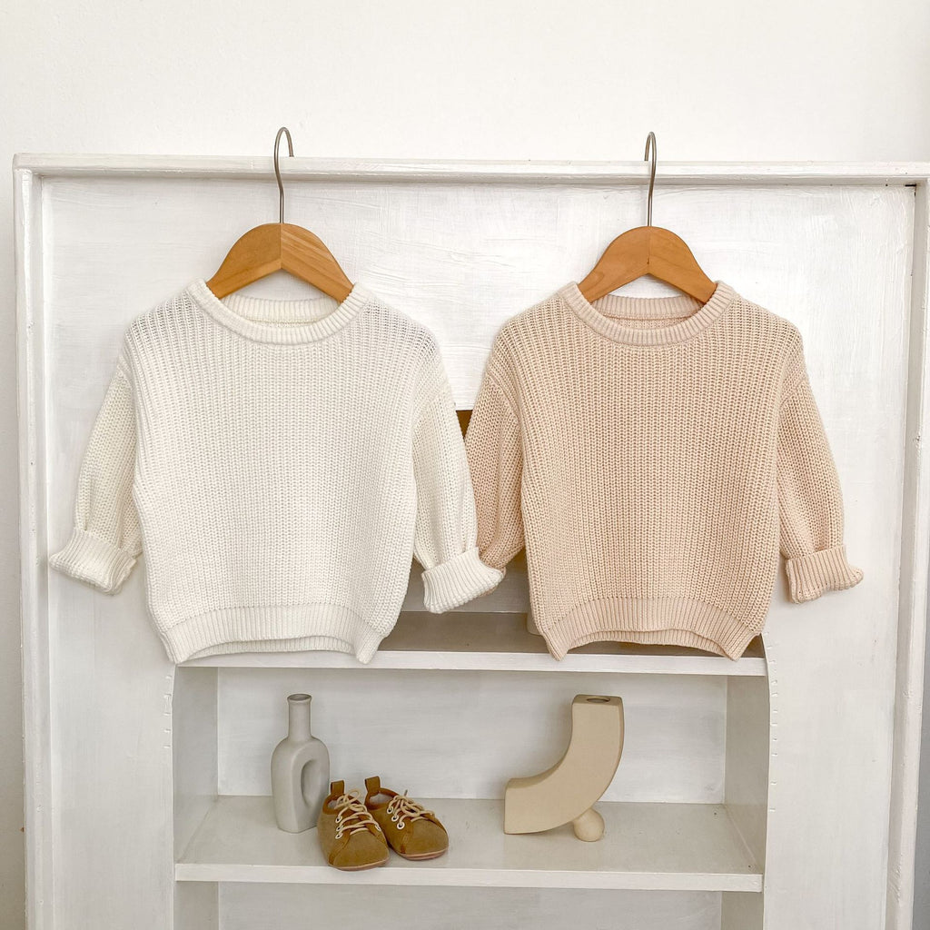 Infant Long Sleeve Round Neck Sweater Autumn Top