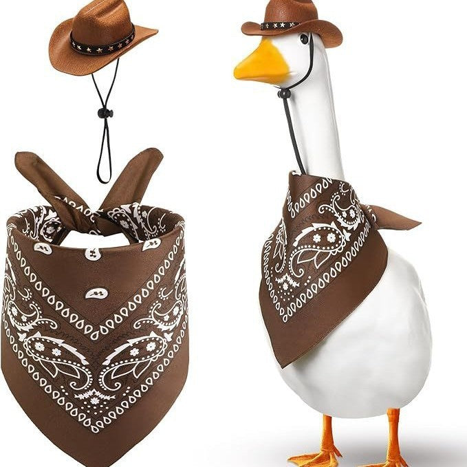 Western Cowboy Hat Saliva Towel Suit Garden Party